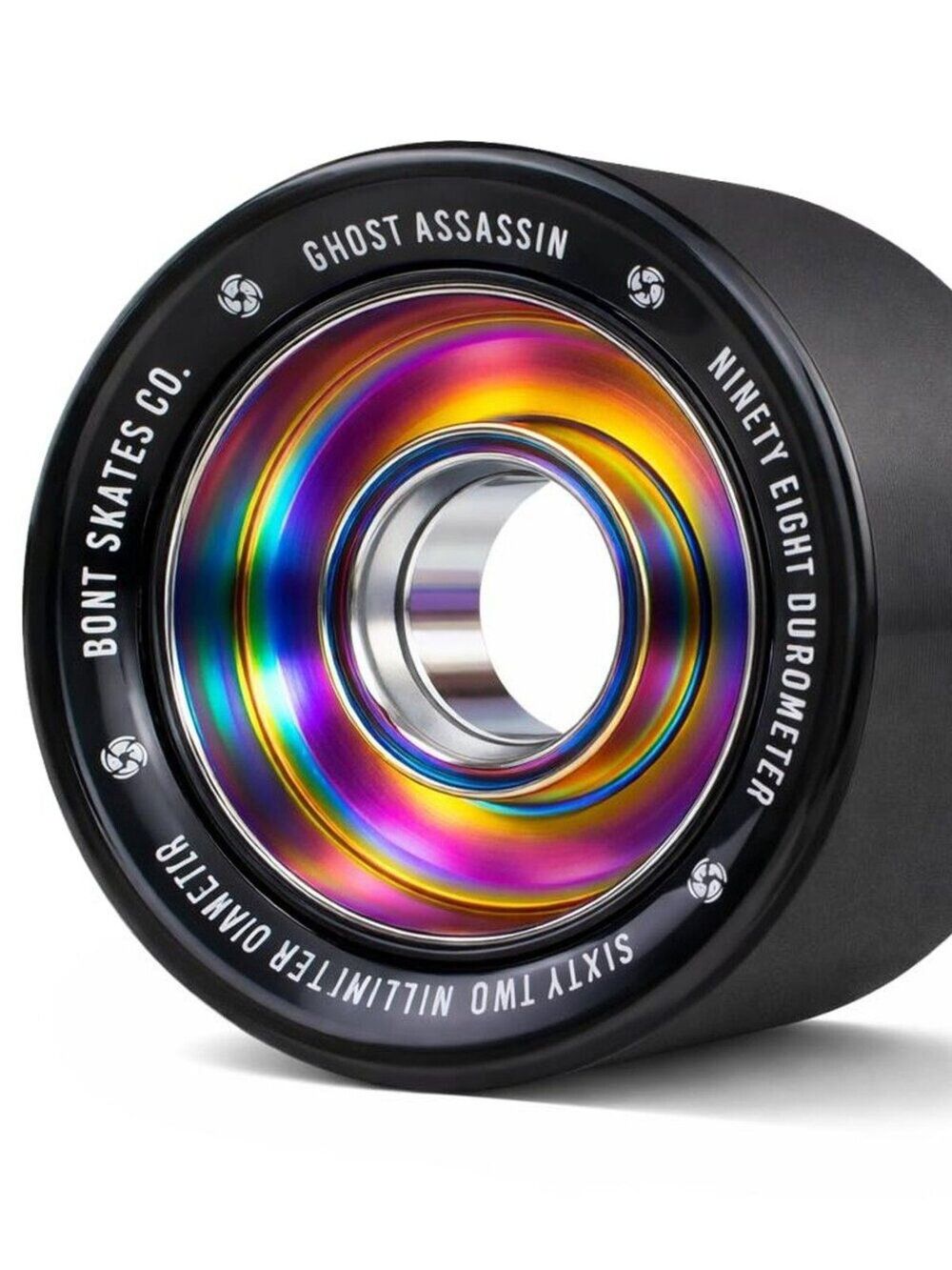 Bont Ghost Assassin Aluminum Hub Roller Skate Wheels, Indoor Jam & Speed, 4PK